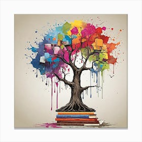 Tree Of Books 3 Canvas Print