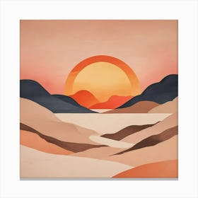 Sunset In The Desert 27 Canvas Print