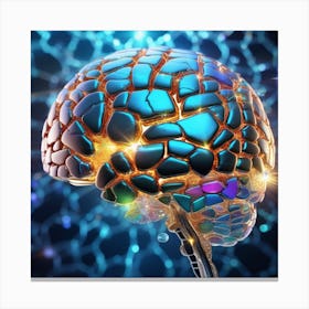 3d Image Of A Brain Canvas Print
