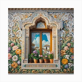 Window Of A House In Spain Canvas Print