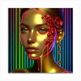 Neon Girl 1 Canvas Print