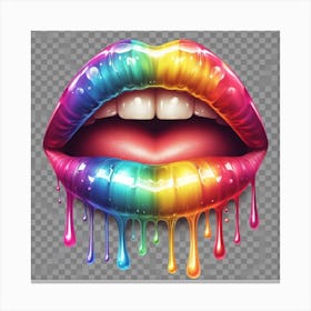 Rainbow Lips 2 Canvas Print