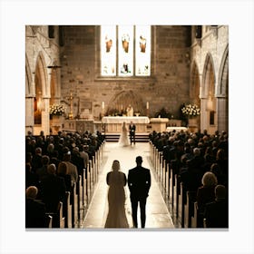 Wedding Ceremony In A Church 1 Canvas Print