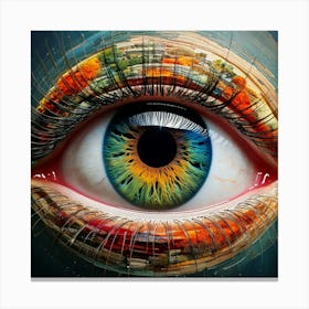 Firefly Divided Eye, Building Sized, Layers, Different Seasons, Seasonal Floors, Surreal, Architectu (11) Canvas Print