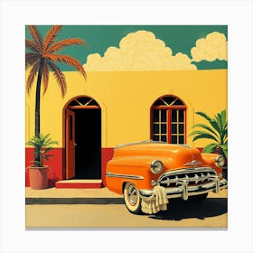 Old Skool Car Canvas Print