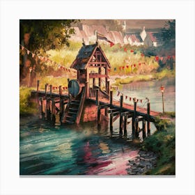 Bridge Over The River Canvas Print