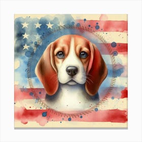 Watercolor Beagle 3 Canvas Print