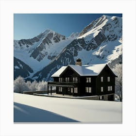 Cabin In The Mountains 1 Canvas Print