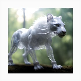 A Creature With Fur That Appears To Be Completely Transparent Except For Strange And Cryptic Patterns That Only Become Visible When It M (1) Canvas Print