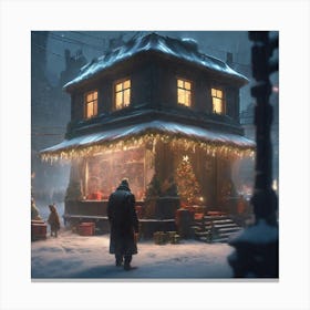 Christmas In The City 5 Canvas Print