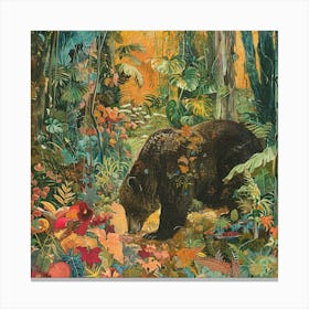 Bear In The Forest 4 Canvas Print