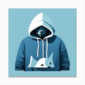 Dog In Hoodie Canvas Print