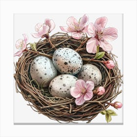 Easter Eggs In A Nest Toile