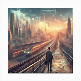 Futuristic Cityscape 30 Canvas Print