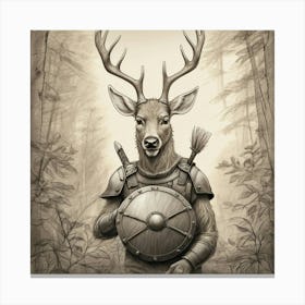 Deer In The Woods 55 Canvas Print