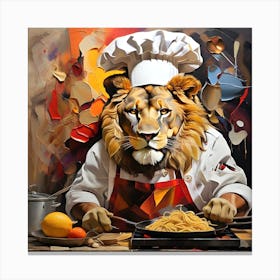 Chef Lion Canvas Print