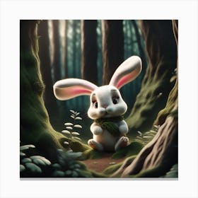 Rabbit In The Woods 13 Canvas Print