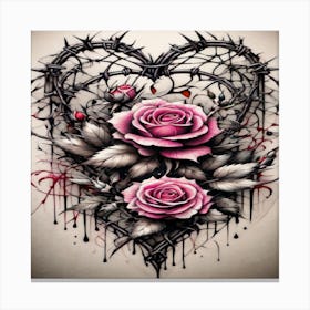 Heart Tattoo Designs 3 Canvas Print