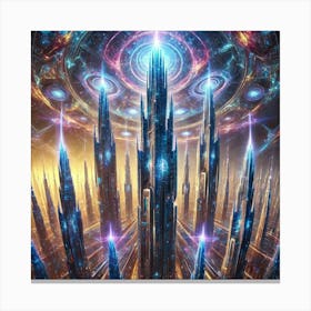 A Mesmerizing Depiction Of The Infinite Spires, To Canvas Print