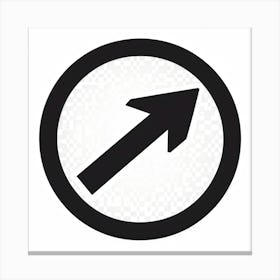 Business Navigation Icon Featuring A Curved Arrow Pointing Upward Encapsulated Within A Round Picto (4) Canvas Print