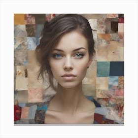 Abstract Portrait Of A Woman 3 Canvas Print