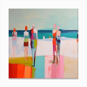 Summer Vibes Color Block Modern Beach Art 4 Canvas Print
