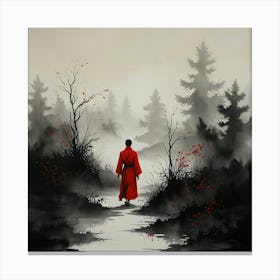 Man In Red Canvas Print