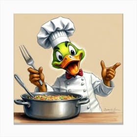 Chef Duck 17 Canvas Print