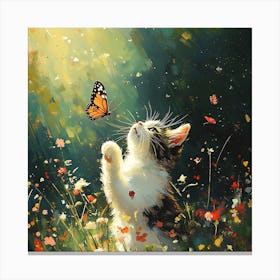 Butterfly Cat 2 Canvas Print