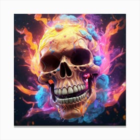 Skull Of Fire Canvas Print