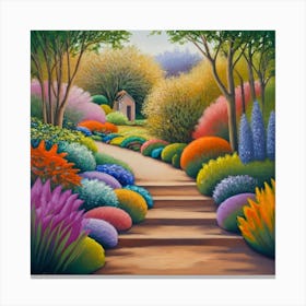 into the garden : Garden Path Canvas Print