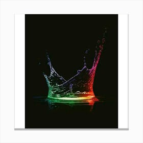 Rainbow Water Splash Canvas Print