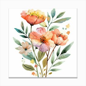 Watercolor Flowers 41 Canvas Print