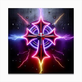 Lightning Cross Canvas Print