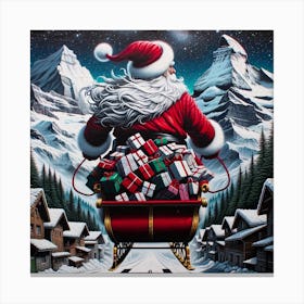 Santa Claus S Present Of Peace 12 Canvas Print