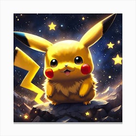 Pokemon Pikachu, night time Canvas Print