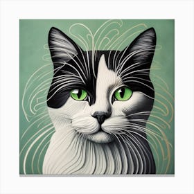 Cat With Green Eyes 2 Canvas Print