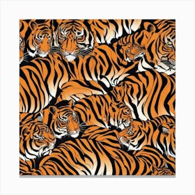 Tiger Family Canvas Print