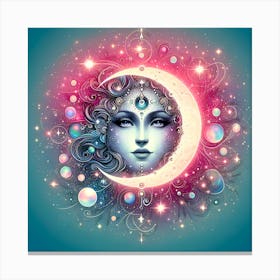 Moon art Canvas Print