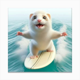 Ferret Surfing Canvas Print