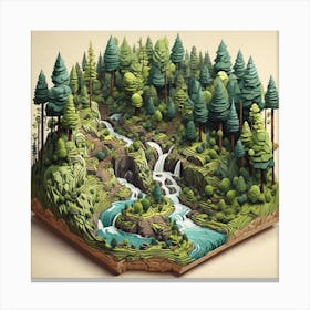 3d Forest Canvas Print