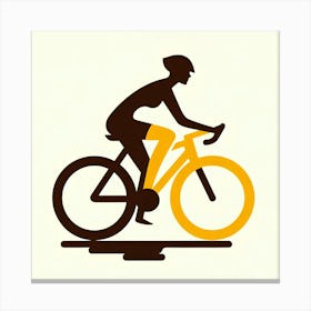 Person Riding A Bike Canvas Print