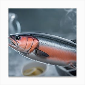 With A Sony 7 Iii Camera Equipped With An 85mm Lens At F 1 2 Aperture Setting Portraying Salmon Fish 2862442018 Canvas Print