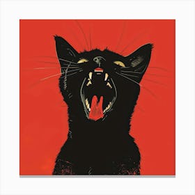 Screaming Cat Canvas Print