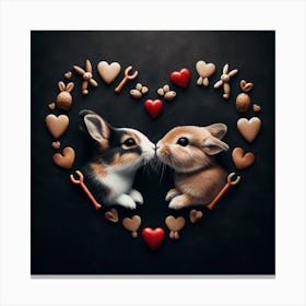 Bunny Kisses Canvas Print