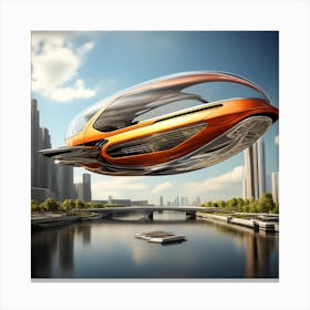 Futuristic Spaceship 63 Canvas Print