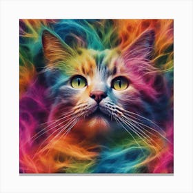 Rainbow Cat 1 Canvas Print