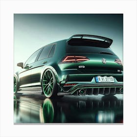 Green mk7 golf gtd Canvas Print