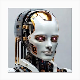 Portrait Of A Robot Canvas Print