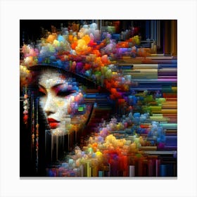 Creativel Geisha Illustration 127 Canvas Print